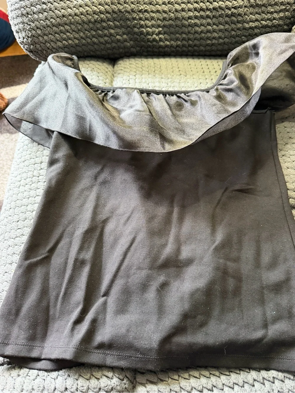 J. Crew Black Women's Top with Crew Neck